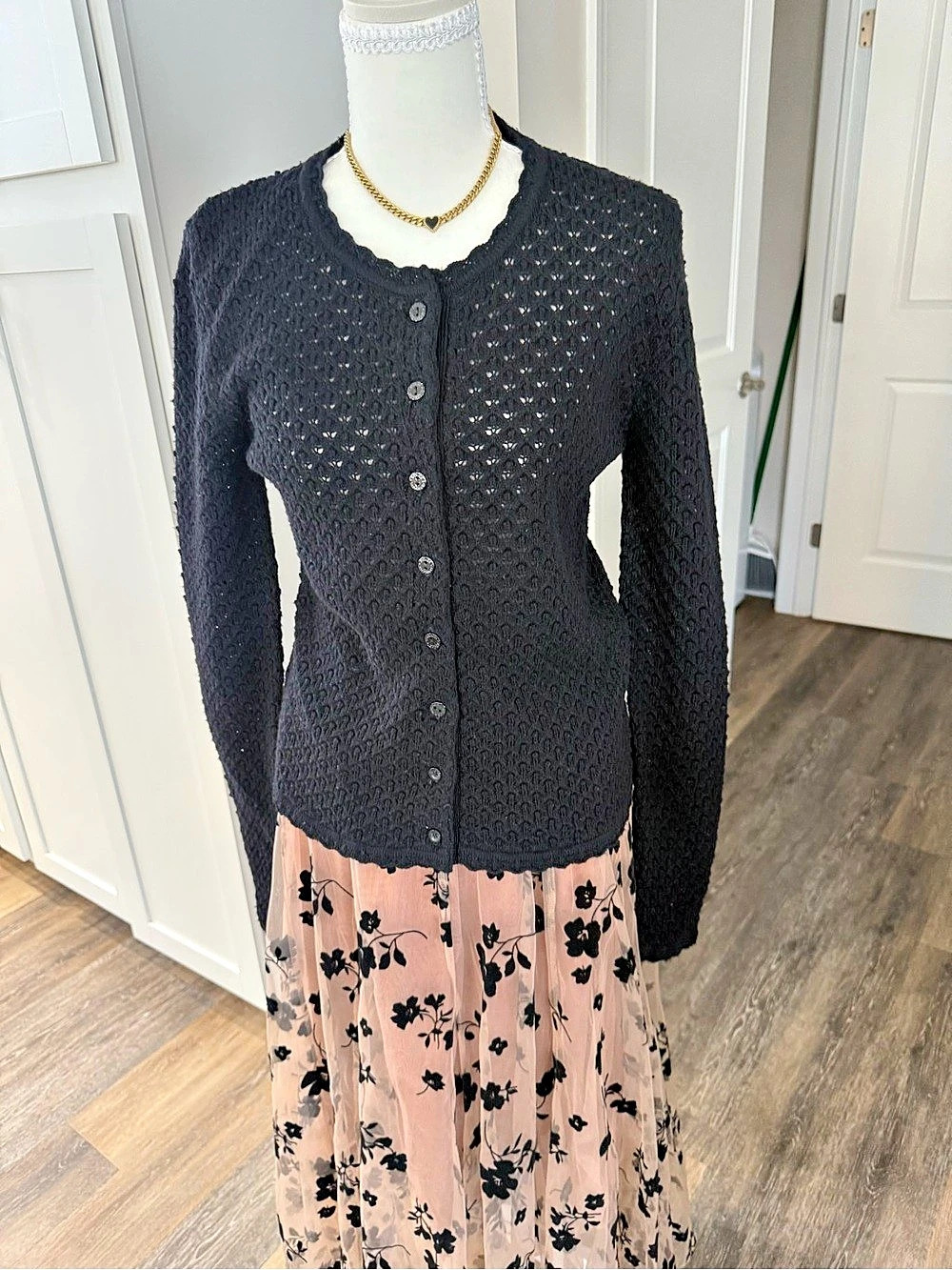 Dolce & Gabbana Black Wool Knit Cardigan